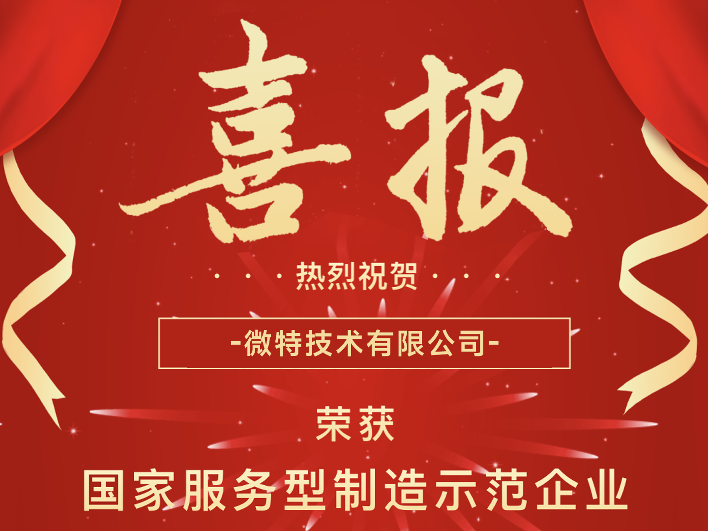 國家級榮譽(yù)！微特榮獲國家服務(wù)型制造示范企業(yè)